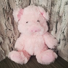 Kellytoy Pink Plush Pig 10" Sitting Fuzzy Piglet Stuffed Animal