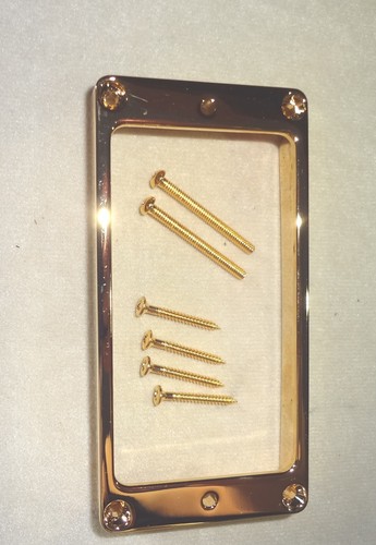 TALL Arched LP METAL HUMBUCKER PICKUP RING SURROUND MIGHTY MITE GOLD 4 Les Paul - Picture 1 of 3