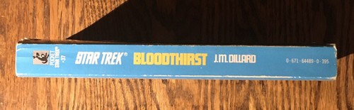 STAR TREK #37 : BLOODTHIRST by J.M. Dillard 1987 Pocket paperback STOS - Picture 4 of 4