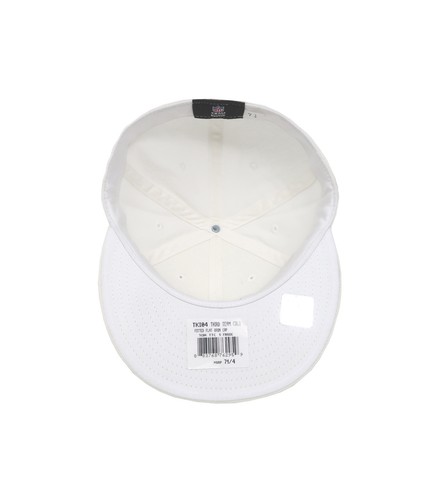 Reebok Men Women Hat NFL Oakland Raiders White Fitted Flat Brim Cap Headwear - Picture 5 of 5