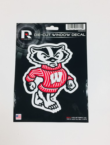 Wisconsin Badgers 4" x 5" Die-Cut Decal Window, Car or Laptop! NEW! Bucky - Picture 2 of 2