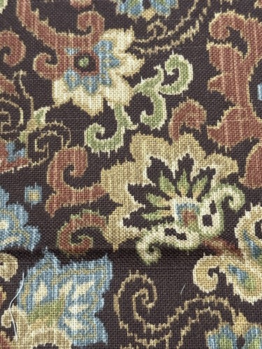 Fabricut Fabric Sample 11.5” Privateer Spice Cotton Damask Pattern Brown Crafts - Picture 17 of 18