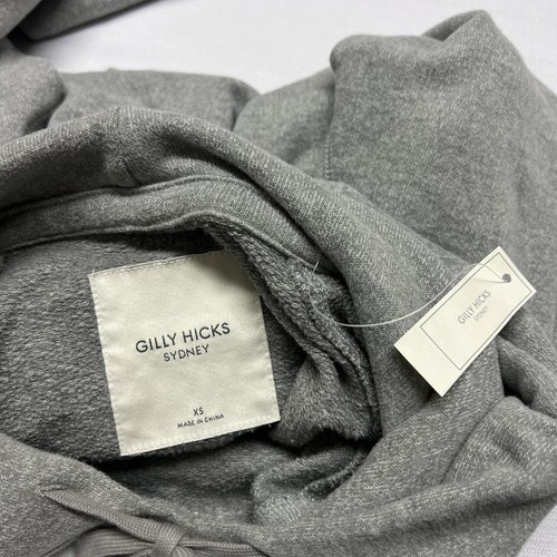 NEW Gilly Hicks Sydney Womens Fleece Hoodied Sweatshirt Gray Size X-Small XS - Picture 6 of 6