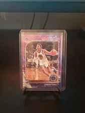 Jordan Poole 2019-20 Hoops Premium Stock Rookie Purple Disco Prizm. Warriors RC