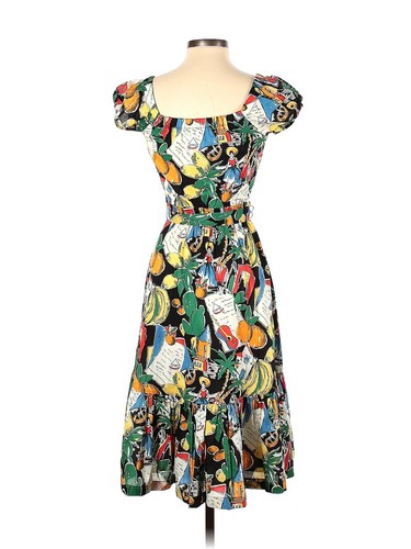 NWT J.Crew Off-The-Shoulder in Postcard Print Fruit Belted Ruffle Hem Dress 0 - Picture 7 of 7