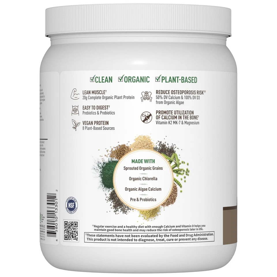 Proteína funcional en polvo Garden Of Life 20G proteína vegetal fuerza ósea 14 S... Foto 2 de 4