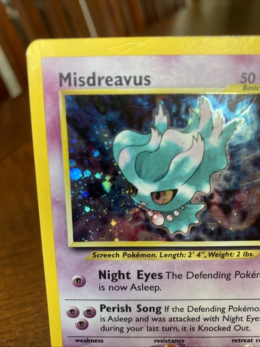 Pokémon Misdreavus Neo Revelation 11/64 Double Holo - Picture 2 of 23