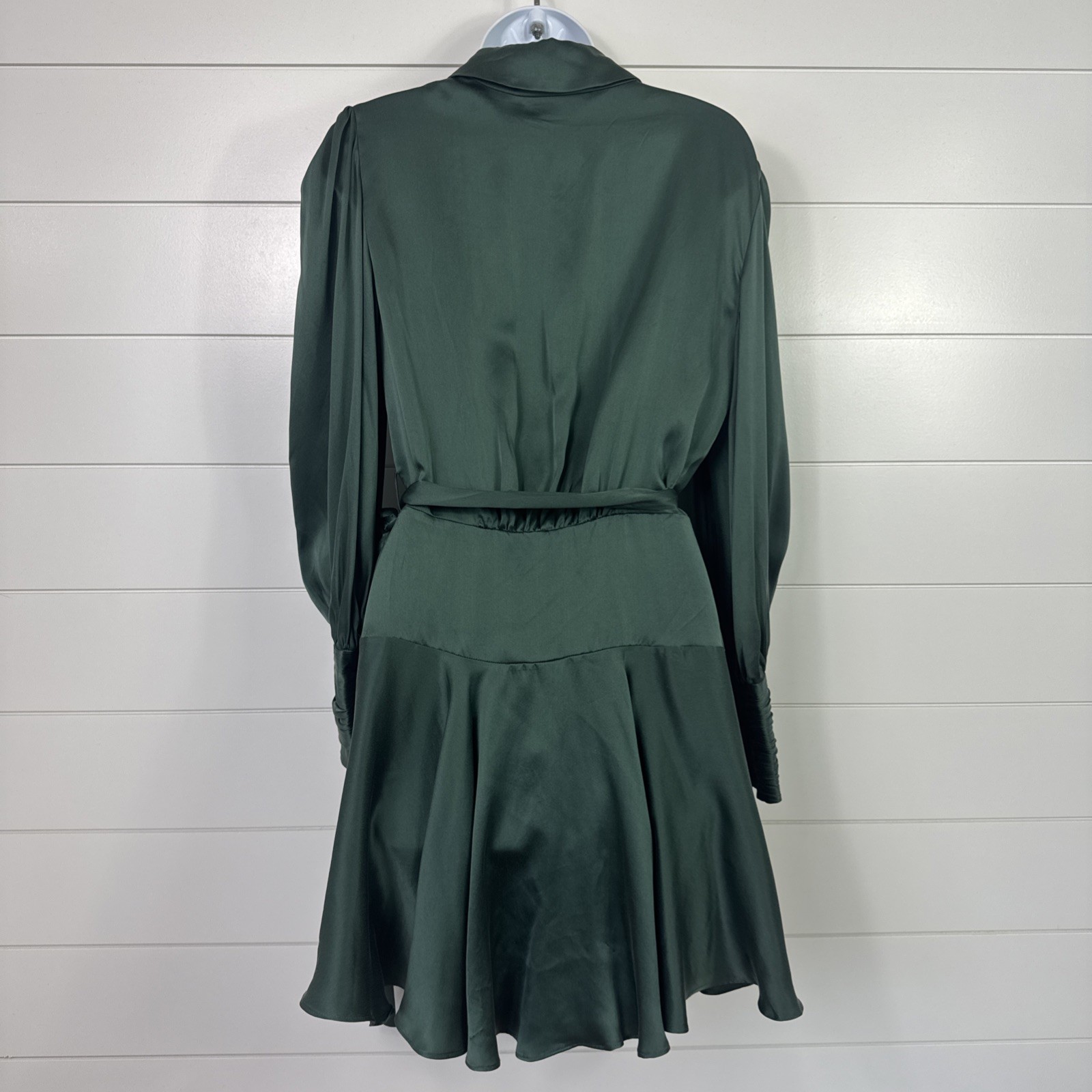 ZIMMERMANN Silk Wrap Front Mini Dress Green sz 1 / Medium