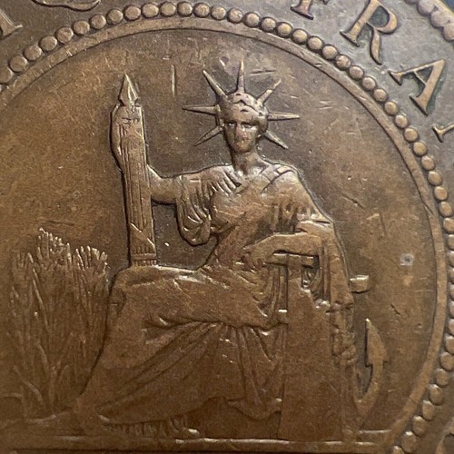 1888 A French IndoChina 1 Cent Beautiful! Z4171 - Picture 3 of 5