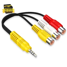 AV Adapter, Video AV Component Adapter Cable Replacement for TCL TV, 3 RCA to AV