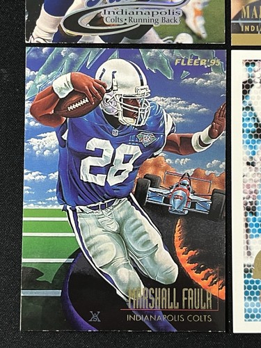 6 Karten Football Lot Marshall Faulk Indianapolis Colts Rookie RC, Pro Vision & + - Bild 3 von 6