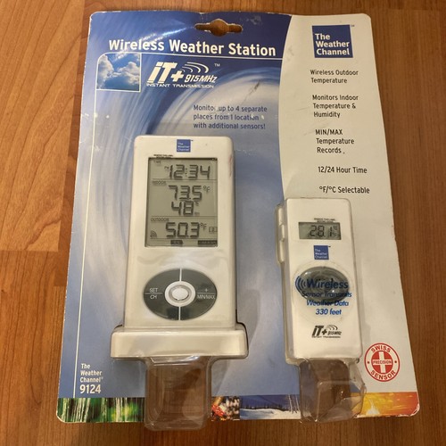 The weather Channel Wireless Temperature Station W/Clock Weather One 9124 - Picture 5 of 8