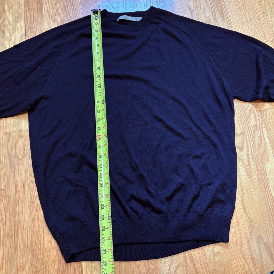 Raffi Short Sleeve Black Crewneck Knit Shirt Silk Cashmere Luxury Menswear XL - Image 4 of 4