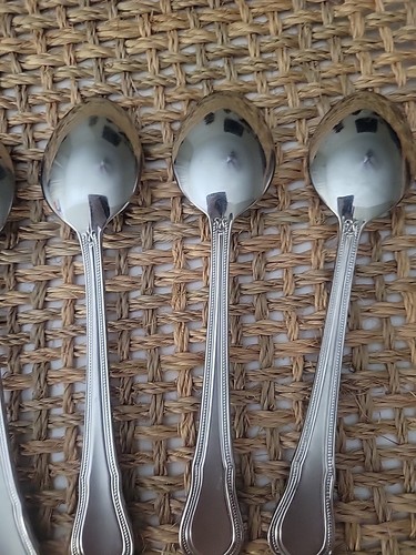5 Hampton Silversmiths LAUREN Teaspoons Satin Stainless Flatware - Picture 9 of 9