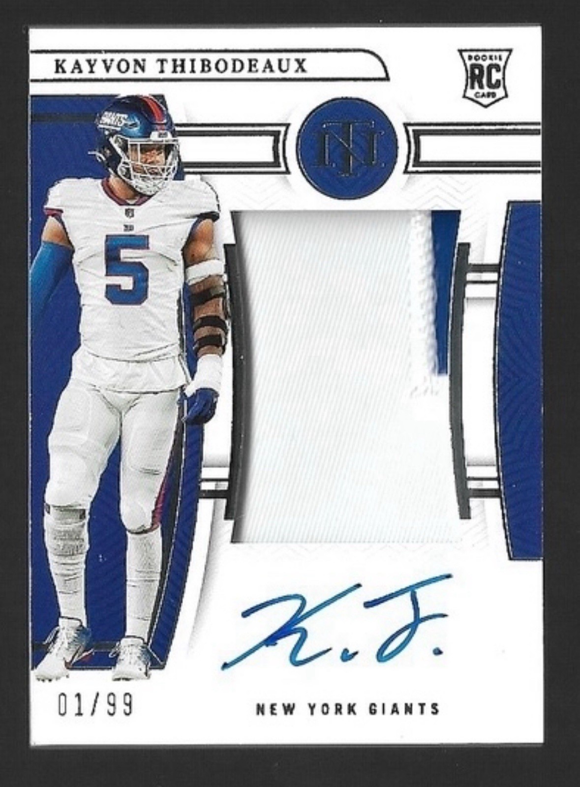 2022 National Treasures - Kayvon Thibodeaux #198 TRUE RPA 1/99 - Giants