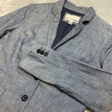 J Crew Womens Schoolboy Blazer Jacket Size 00 Blue 100 Cotton Preppy Academia