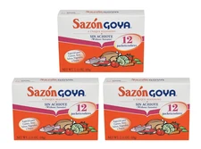 Goya Sazon without Annatto Seasoning, 2.11 oz Pack of 3