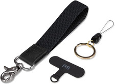 Universal Braided Stretchy Nylon Wristlet, Key Chain Ring, Hands-Free Elastic Wr