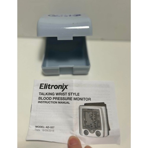 Elitronix Custodia Monitor Pressione Sanguigna Stile Polso Parlante Istruzioni AD-557 - Foto 5 di 5