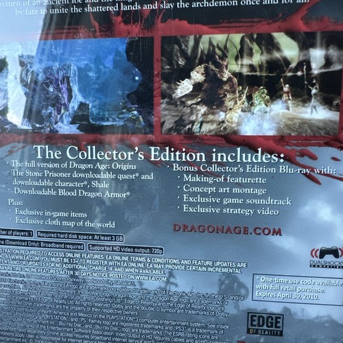 NEW SEALED Dragon Age: Origins Limited Collector's Edition w/ Steelbook PS3 - Picture 3 of 11