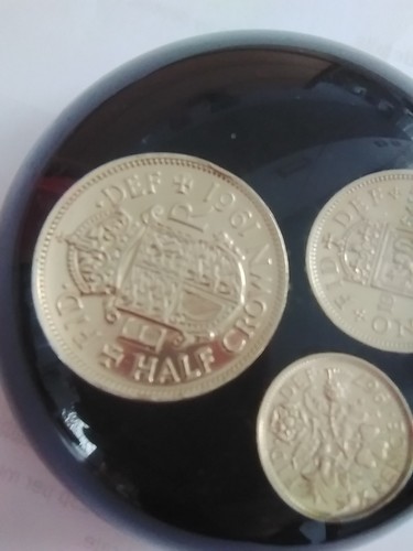 Briefbeschwerer englische Münzen vordezimal Handarbeit Hetherington Unikat - Bild 6 von 8