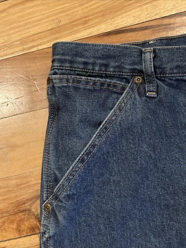 Wrangler Authentics Carpenter Denim blau Arbeit Baumwolle Relaxed Jeans Herren 36 x 30 - Bild 7 von 12