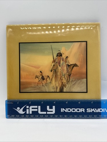 Native American Indian Brave Hunter Warrior Jim Prindiville Ceramic Art Tile VTG - Picture 6 of 6