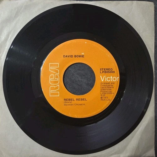 David Bowie - Rebel Rebel - VG 7" vinyl single UK pressing 1973