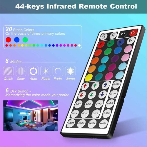 DC12V 5M 10M 30M 3528 RGB LED Strips Lights Smart WiFi Bluetooth APP Control Kit - Picture 4 of 15