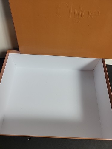 Chloe Empty Shoe Box With Dust Bags 14 X 12 X 5.5 - Picture 2 of 8