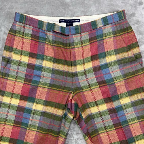 Pantalone donna RALPH LAUREN SPORT puro cashmere 8/10 30X33 pastello a quadri - Foto 4 di 21