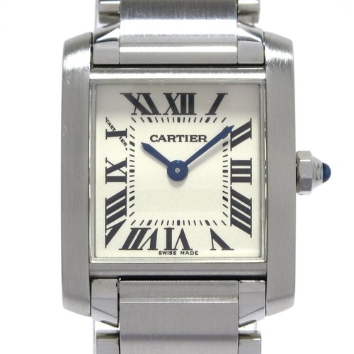 Auth Cartier Tank Francaise SM W51008Q3 7******* Silver Women's Wrist Watch