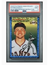 2023 Platinum Anniversary #154 Patrick Bailey Blue Mini-Diamond Refractor PSA 9