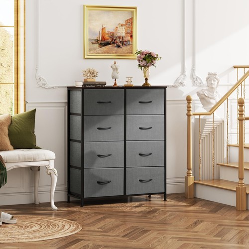 Fabric Dresser for Bedroom, Tall Dresser with 8 Drawers, Storage Tower with F... - Picture 5 of 9
