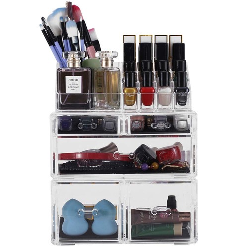 Makeup Organizer,Acrylic Cosmetic Organizer Storage Drawers Jewelry and Cosme... - Imagen 3 de 7