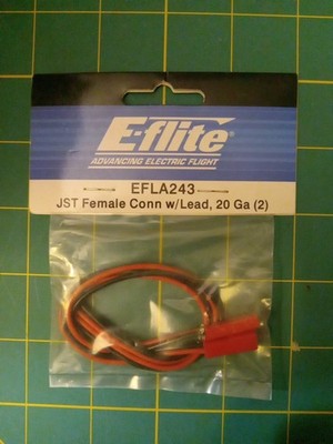 E-flite Blade JST Female Connector with Lead 20 Ga 2 Leads Helicopter EFLA243