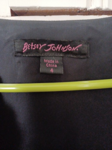 Betsey Johnson besticktes Minikleid 4 schwarz weiß Blumen tailliert Preppy Party - Bild 2 von 7