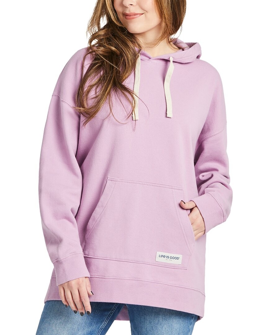 Life Is Good Оверсайз Просто настоящая флисовая толстовка с капюшоном женская M