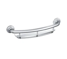 Moen 16-Inch Screw-in Curved Shower Bathroom Grab Bar With Shelf LR2356DCH