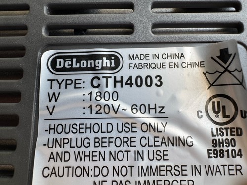 Tostadora DeLonghi CTH4003 4 rebanadas acero inoxidable - Leer - Imagen 12 de 13