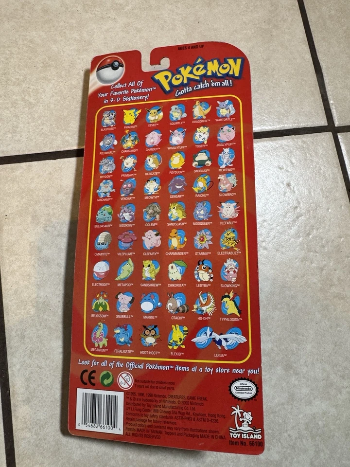 Lápiz Topper Pokemon Blastoise And Pikachu 1999 vintage sellado Foto 4 de 4