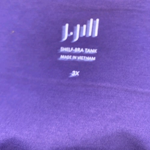 J.JILL WOMEN'S Lot 2 Purple SLEEVELESS PERFECT SHELF-BRA TANK TOP PLUS Sz 3X - Picture 5 of 11