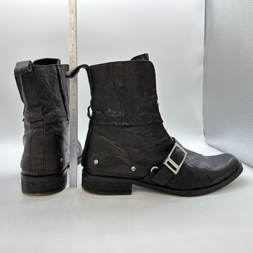 Free People Outsiders Moto Lederstiefel Damen 8,5 US EUR 39 dunkelbraun - Bild 12 von 12