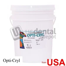 OPTI-CRYL Self Curing Acrylic Resin 22Lb/10Kg Shade: CLEAR Powder Only 105114