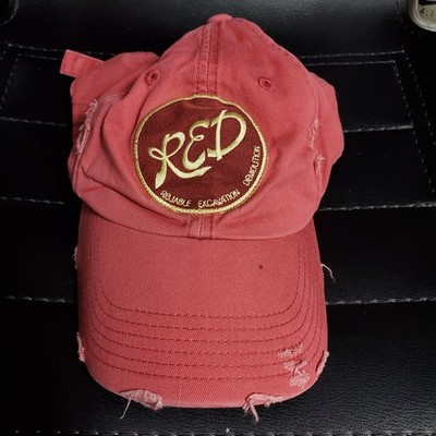 vintage y2k 2007 valve team fortress 2 red team distressed hat video game promo.