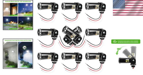 Reliable Dusk to Dawn Sensors with Swivel Mount - 10 Pack for Easy Install - Picture 2 of 9