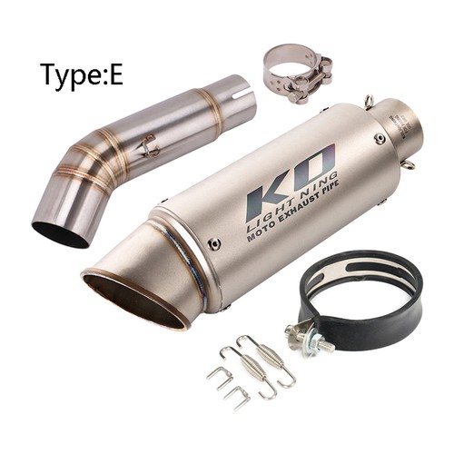 For Suzuki GSXS750 GSR750 BK750 Slip On Exhaust Mid Link Pipe Black Tips Muffler - Picture 7 of 12