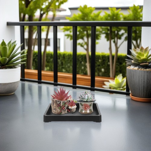  5pcs Plant Pot Tray: Rectangular Gardening Pot Plate - Bonsai Watering Base - - Picture 3 of 12