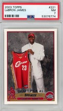 2003 TOPPS #221 LEBRON JAMES ROOKIE RC PSA 7