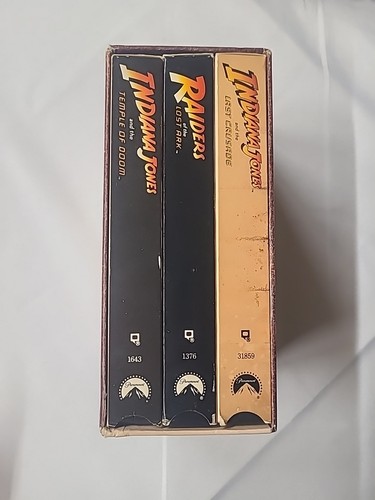 Vintage Factory Indiana Jones Trilogy Box Set VHS 1984 Harrison Ford - Picture 2 of 4